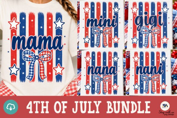 4th of July Mama Mini Gigi Nana Stripes: A Patriotic Design Suite