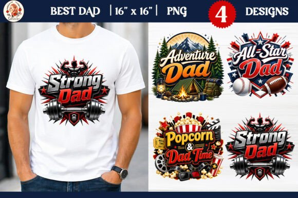 Best Dad PNG: Bold Father's Day T-Shirt Designs