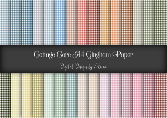 Cottage Core Gingham A4 Digital Paper: A Crafter's Soft Pattern Collection