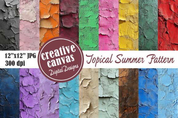 Grunge Cracked Paint Texture Bundle: Authentic Vintage Character