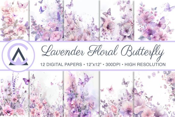 Lavender Flowers Butterfly Backgrounds: A Designer’s Versatile Asset