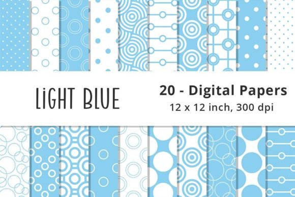 Light Blue Polka Dot Patterns: Fresh & Versatile Digital Paper