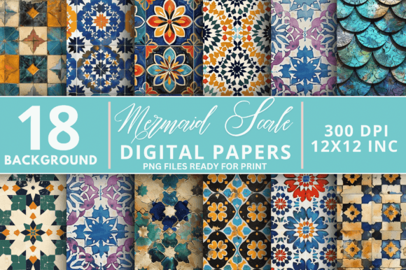 Moroccan Tiles Paper Digital Paper Bundle: A Designer's Pattern Library