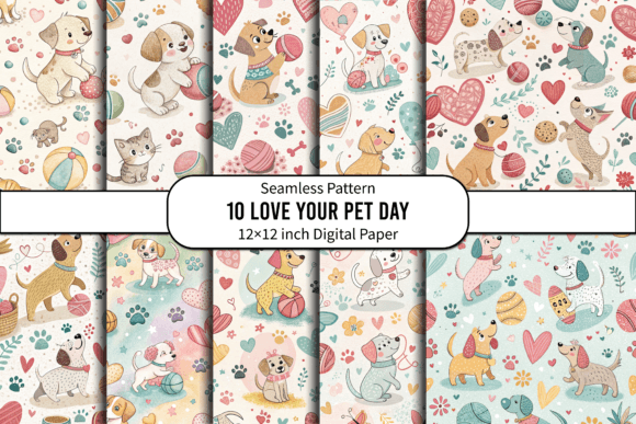 Pet Lover Seamless Digital Paper Design: A Creative Toolkit
