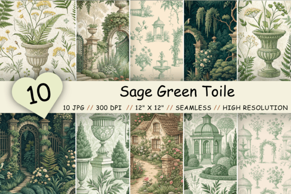 Sage Green Toile Digital Paper Pack: A Designer's Guide
