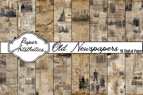 Timeless Texture: Integrating Old Newspapers Digital Paper into Modern Design