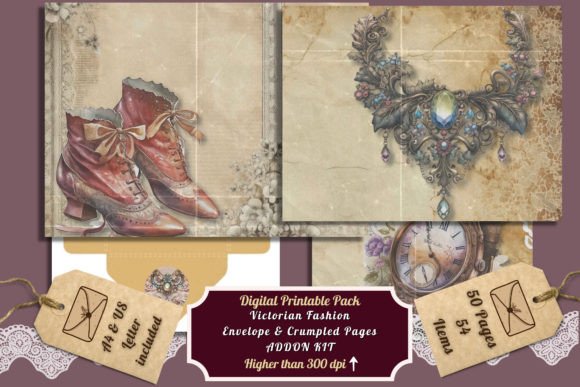 Victorian Fashion Envelope Crumpled Page: A Designer's Guide